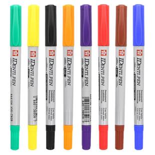 日本SAKURA樱花小双头记号笔XYK-T油性美术勾线笔两头防水不易掉色光盘笔彩色马克笔物流包装题名签到签字笔