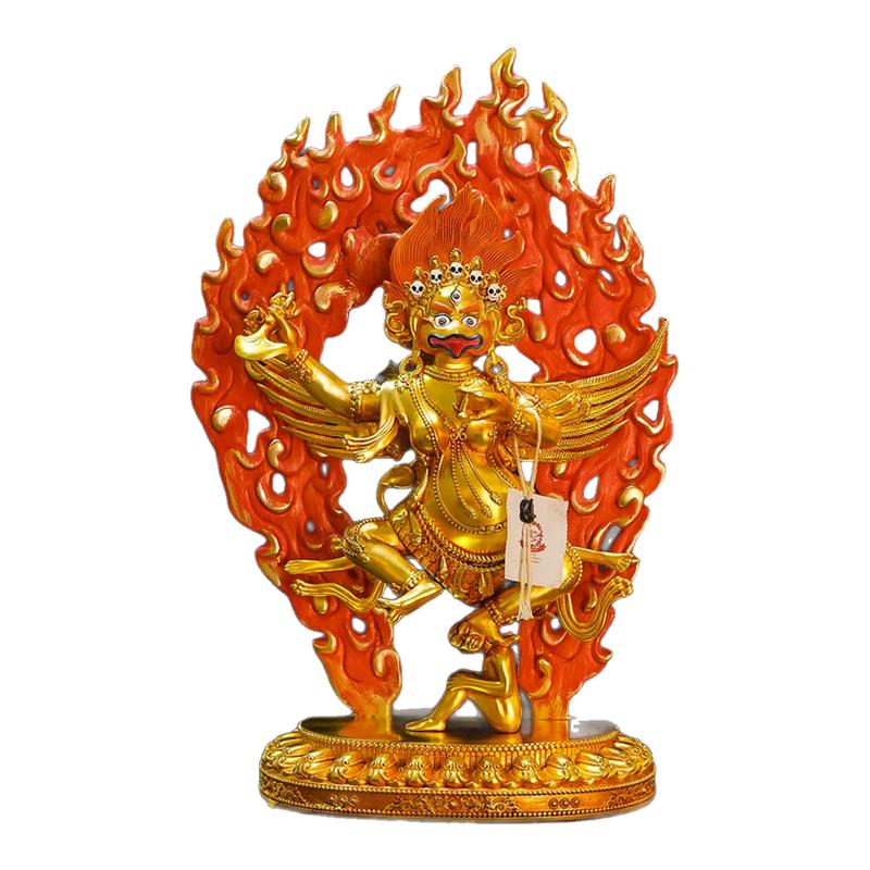 大鹏金翅鸟十寸精品仿古鎏金铜像