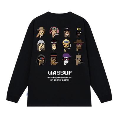 WASSUP美式潮牌重磅长袖T恤男