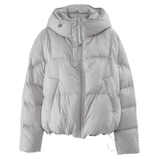 Orchel/欧榭丽松弛感羽绒服女连帽加厚保暖白鸭绒冬季外套