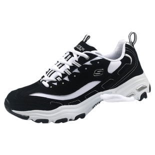 适配斯凯奇熊猫运动鞋男女经典老爹鞋黑白色半圆形鞋带绳原装专用