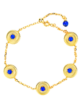 御臻珠宝青金石S925银手链女款