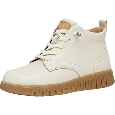 天美意厚底高帮休闲鞋马丁靴女加绒休闲皮短靴2025冬新款CMA43DD5