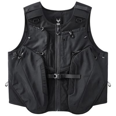 解构设计机能拼接多口袋工装马甲