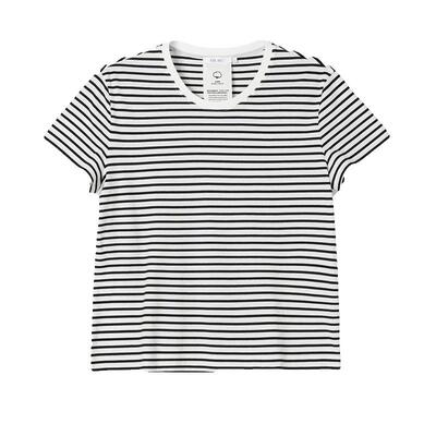 kleeklee环保棉黑白条纹T恤