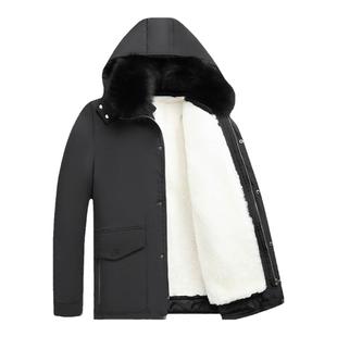 冬季羊皮袄外套中老年皮毛一体东北陕北羊毛棉袄男士加厚棉服棉衣