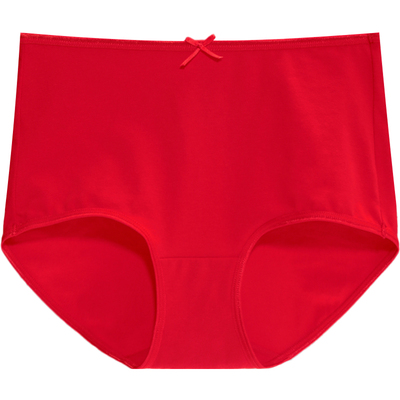 蝶安芬本命年纯棉女内裤红色