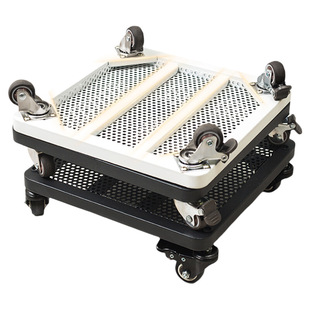 花盆托盘带轮移动底座万向轮滚轮承重植物托架铁艺长方形花托滑轮