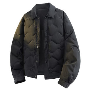 WASSUP官方店90%绒子含量轻薄翻领羽绒服男冬季鸭绒工装夹克外套