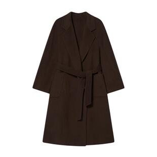 【100绵羊毛】Goodland美地女装冬季时尚双面毛呢大衣美拉德外套