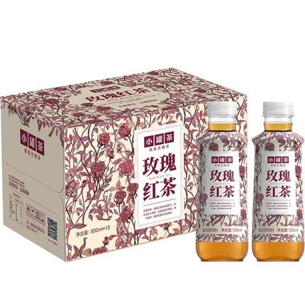 小罐茶玫瑰红茶茶饮料500ml*15瓶箱装复合茶饮料