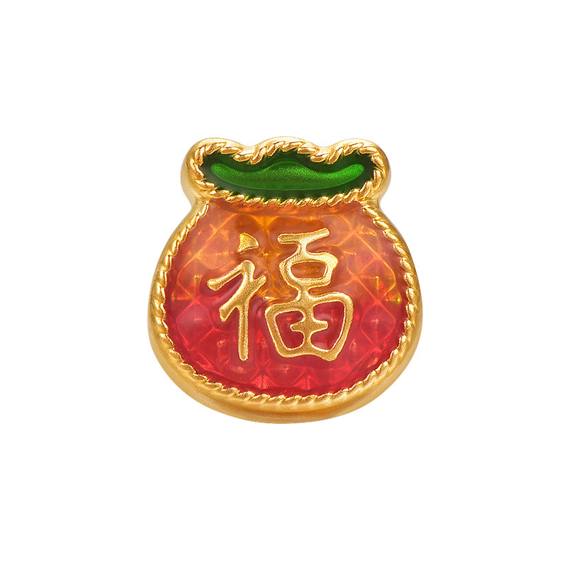 明牌珠宝黄金袋袋福转运珠