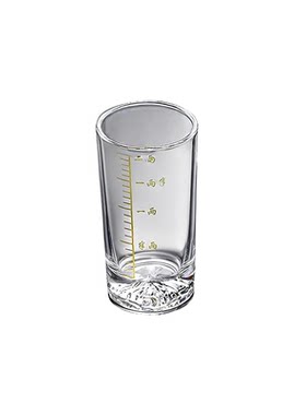 二两白酒杯带刻度高颜值高档100ml玻璃酒具套装烈酒杯精致一两