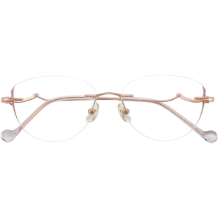 专业网上配镜切边无框近视眼镜女素颜神器防蓝光眼睛框镜架高级感