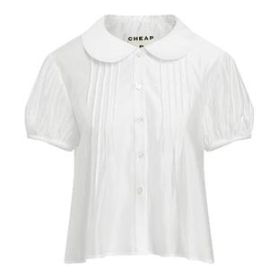 金晨同款cheap art label说透又没那么透说不透又有点透衬衫新款