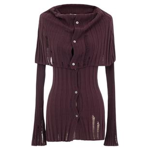 ACNE STUDIOS 春夏新款女士潮流修身针织开衫毛衣银泰百货301574