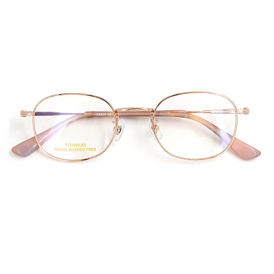 米八复古纯钛方圆框眼镜超轻文艺