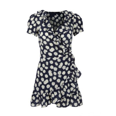 经典款印花夏季新品欧美短连衣裙