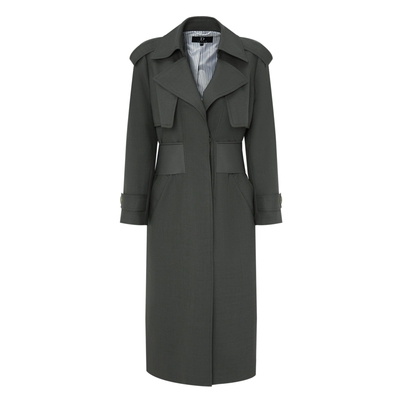 IDPAN气质通勤风衣外套