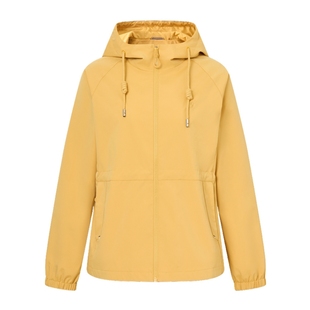 POLOWALK女士外套2025秋冬新款简约连帽休闲夹克小个子纯色上衣