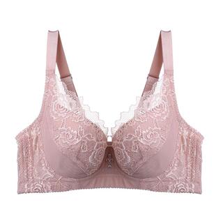 无海绵超薄款文胸聚拢调整型四排扣内衣大码大胸显小胸罩钢圈夏季