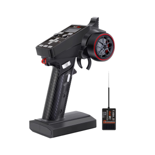HOTRC CT-6A六通道专业RC车模遥控器2.4G带陀螺仪电压回传显示屏