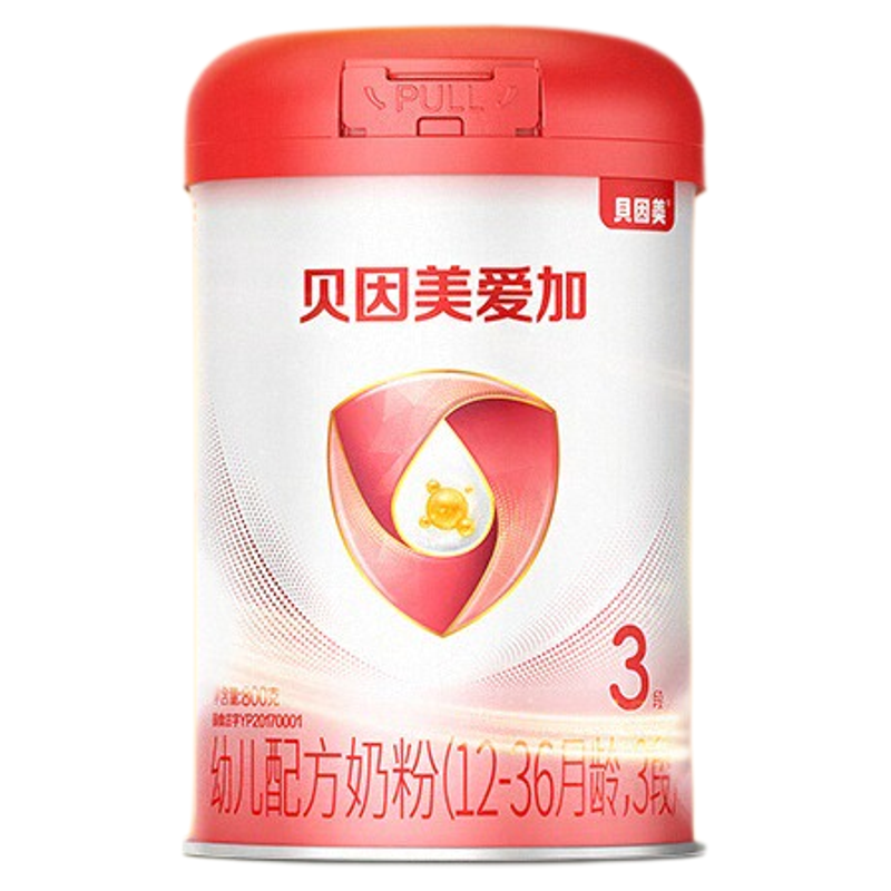【加赠海苔碎8g】贝因美爱加3段婴儿配方牛奶粉800g*6罐官方正品