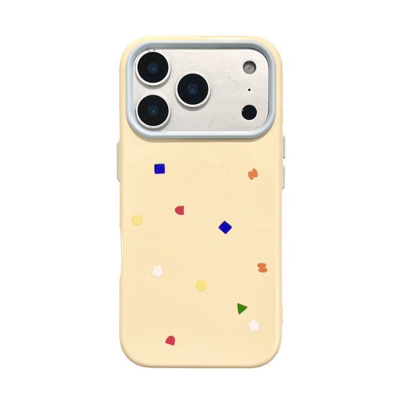 全新撞色果冻壳适用苹果18/17promax全包相机键手机壳15光面iphone16/14保护套13奶黄色防摔软壳粉紫色ins风