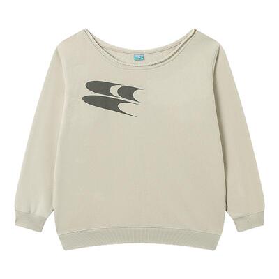 CryingCenter一字斜肩logo卫衣软糯加绒休闲显瘦秋装上衣长袖女款