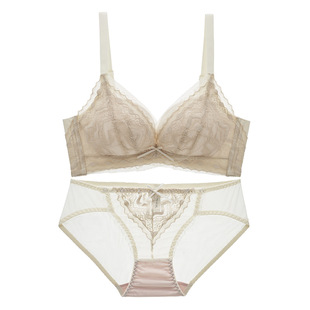 内衣女聚拢小胸收副乳调整型无钢圈显大文胸罩套装aa杯中厚莫代尔