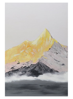 忒派日照金山油画挂画