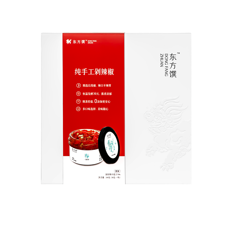 东方馔纯手工剁辣椒4瓶装