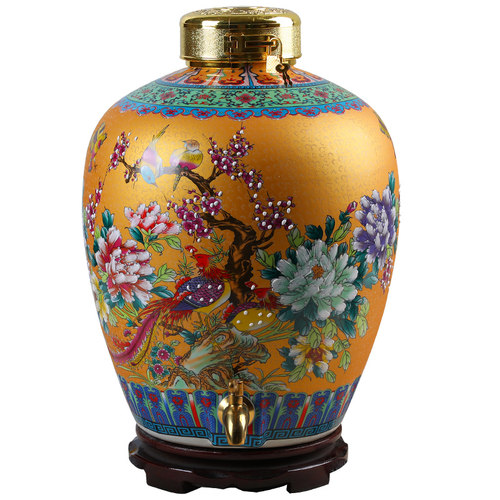 景德镇陶瓷酒坛酒缸10斤20斤30斤密封罐泡酿酒存酒坛子葡萄白酒壶