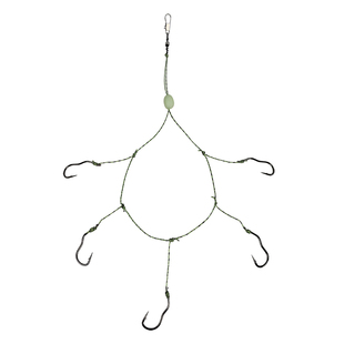 翻转浏阳钩五钩手工精绑浏阳坨爆炸钩专用斑点大力马线糠饼钩海竿