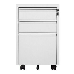 文件柜活动柜矮柜 三层抽屉柜铁皮柜办公柜储物柜 桌下移动