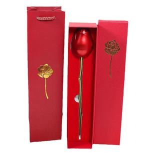 玫瑰花首饰礼盒精美项链盒高档戒指包装盒精致七夕情人节礼物盒子