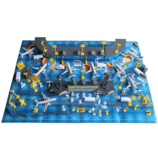 儿童玩具飞机场仿真国际机场航空模型场景拼装小男孩玩具客机套装