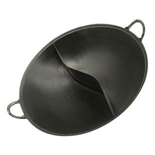 地摊老火锅锅具商用铸铁锅电磁炉平底重庆九宫格市井火锅盆卡式炉