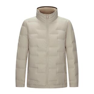 【商场同款】红豆男装艺术绗缝羽绒服2025冬季短款立领羽绒外套