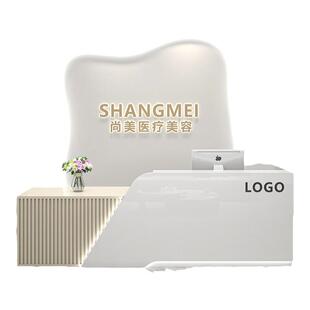 吧台收银台美容院服装店铺小型轻奢简约网红柜台桌培训机构接待台