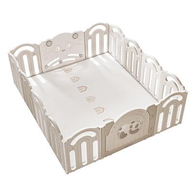 BABYGO彩虹熊猫围栏可折叠收纳