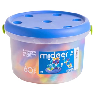 mideer弥鹿彩虹百变磁力棒儿童积木生日礼物益智玩具男女孩磁力片
