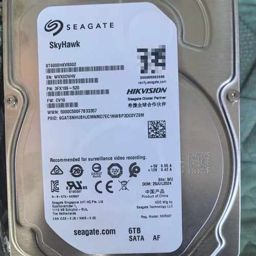 希捷SkyHawk 6TB监控硬盘 ST6000VX002—议价
