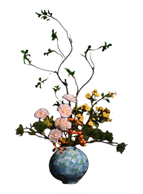 新中式陶瓷花瓶宋韵花艺高端桌面
