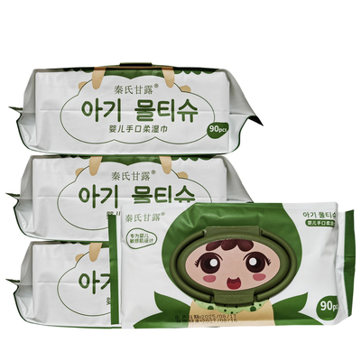 秦氏甘露婴儿手口超厚湿巾大包90