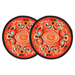 中国风刺绣花杯垫 特色纪念品出国留学小礼品物民间特色手工艺品