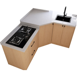 厨房整体橱柜定制厨柜家用一体小户型整体厨房石英石台面定制定做