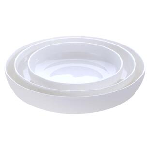 纯白骨瓷盘子深盘家用陶瓷餐具菜碟5 6 7 8 10寸深口炒菜蒸蛋窝盘