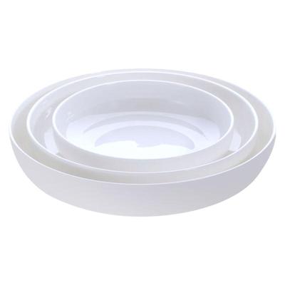 纯白骨瓷盘子深盘家用蒸蛋大窝盘