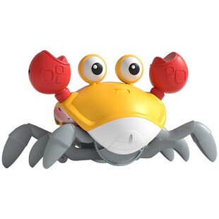 自动感应逃跑的螃蟹电动益智早教玩具会爬会动的的男孩女音乐